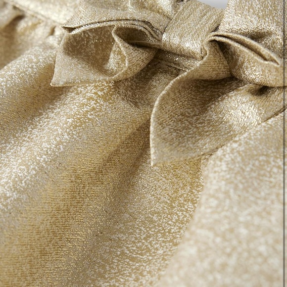 Gymboree Bow Metallic Gold Fashion Jacquard Skirt, Size 7 - Picture 6 of 6